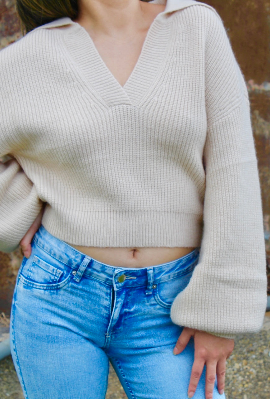 Kami V-neck Cropped Sweater