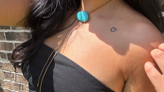gold turquoise bolo necklace